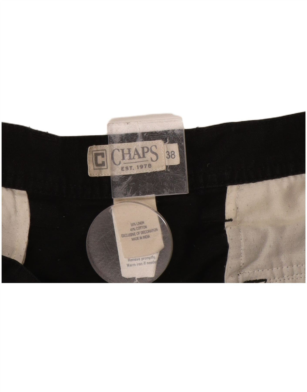 CHAPS Herren Cargo Shorts W38 XL Schwarz Leinen