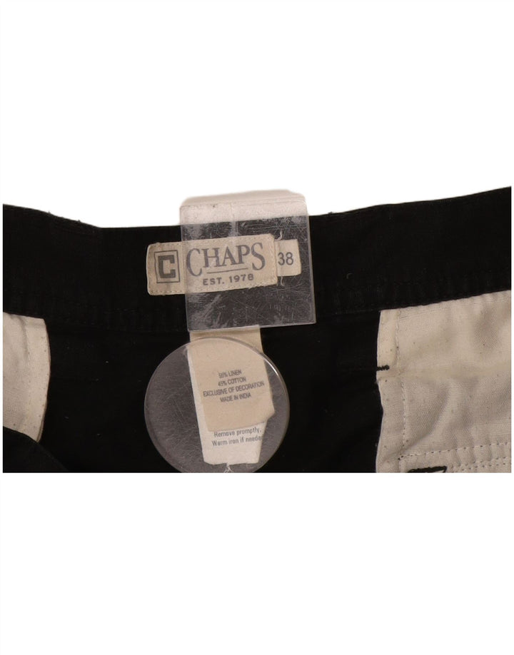 CHAPS Herren Cargo Shorts W38 XL Schwarz Leinen