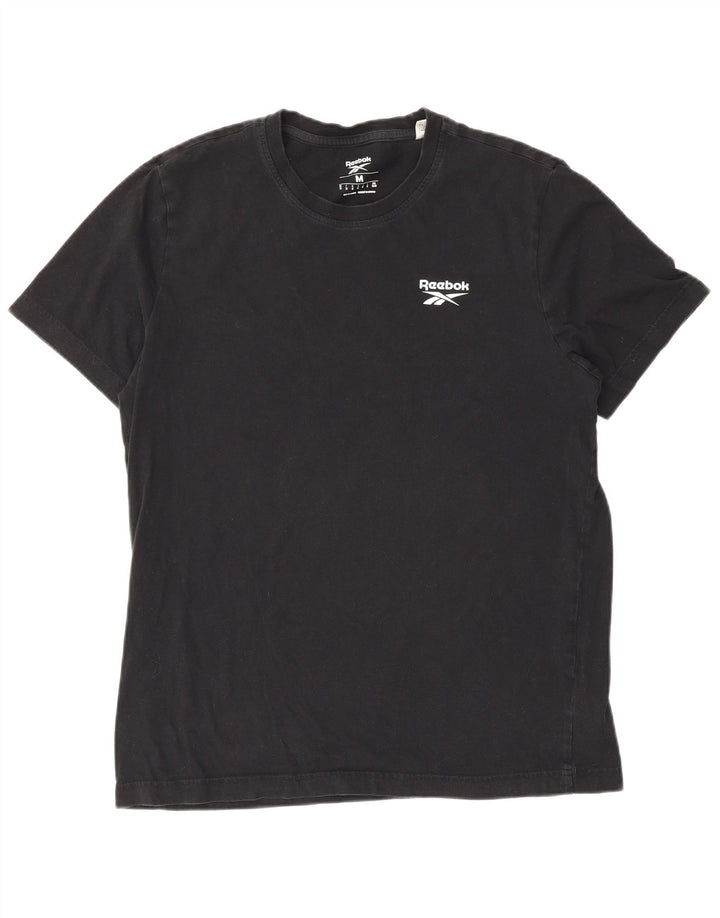 Reebok Herren T-Shirt Top Medium Schwarz Baumwolle