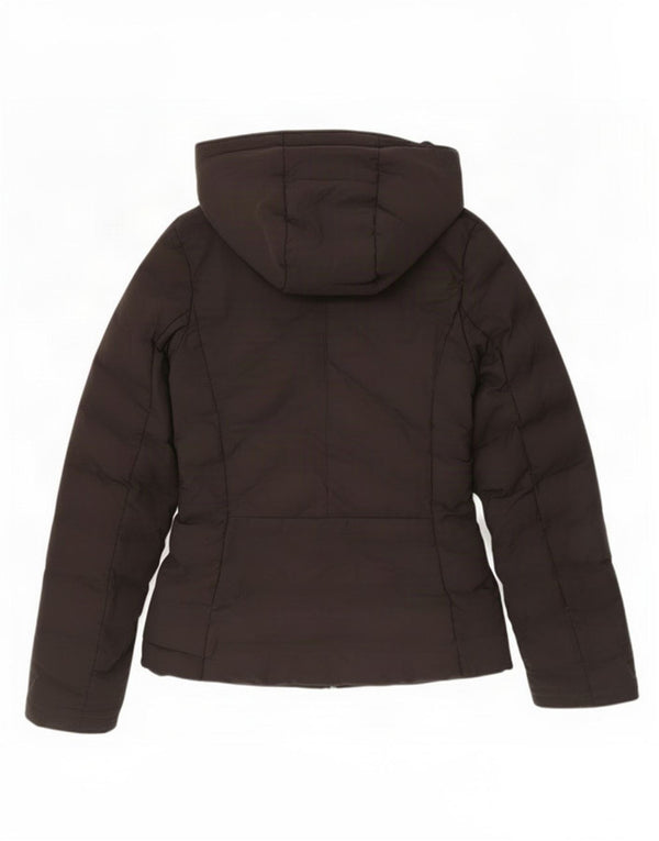 Zara Damen-Jacke mit Kapuze, gepolstert, UK 6, XS, Schwarz, Polyester