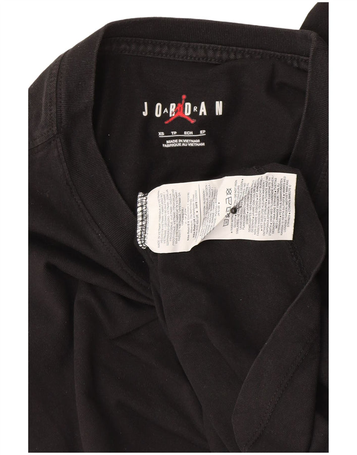 Jordan Herren-T-Shirt, groß, XS, schwarze Baumwolle