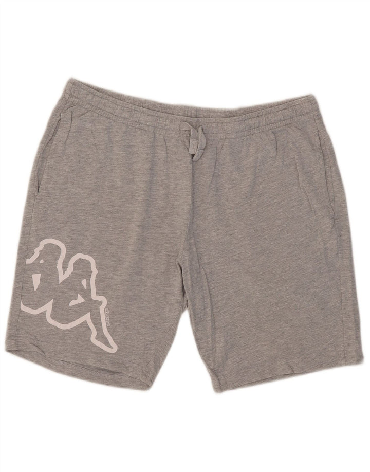 Kappa Herren Graphic Sport Shorts XL Grau Baumwolle