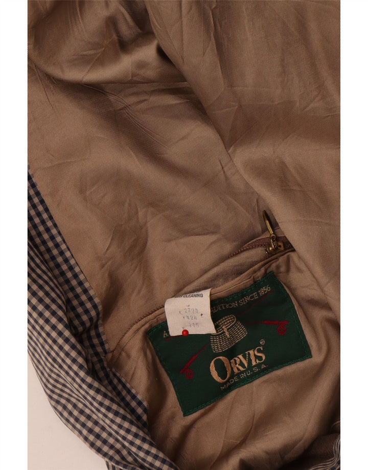 Orvis Herren-Blazer mit 3 Knöpfen, UK 42, XL, grau kariert