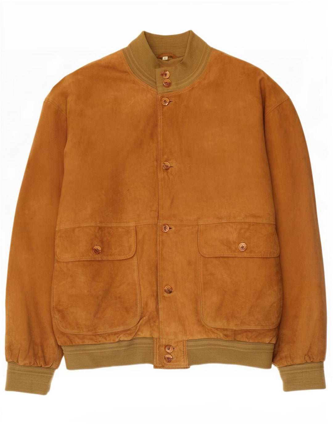 Vintage Herren Wildleder Bomberjacke IT 62 6XL Braunes Leder