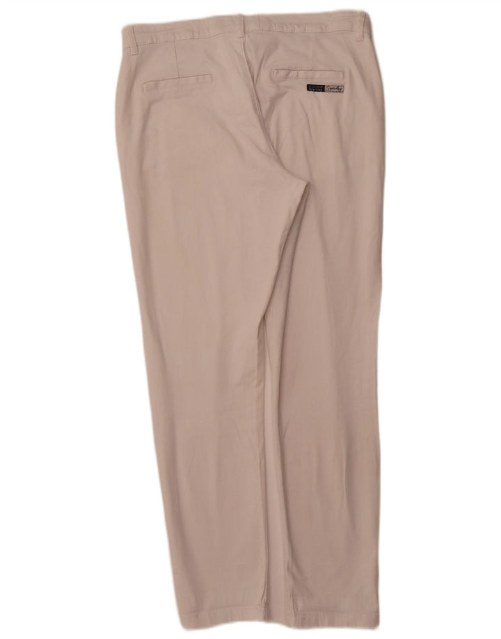 SUPERDRY Slim Chino-Hose für Damen, UK 12, M, W32, L29, weiße Baumwolle