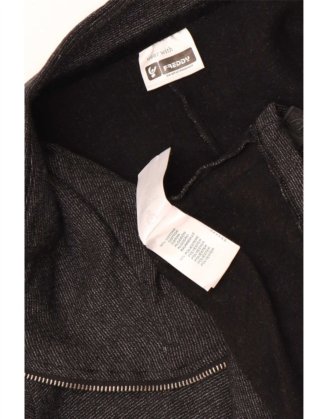 Freddy Damen-Trainingsanzug-Oberteil, übergroß, Jacke, Gr. 10, Größe S, Grau, Baumwolle