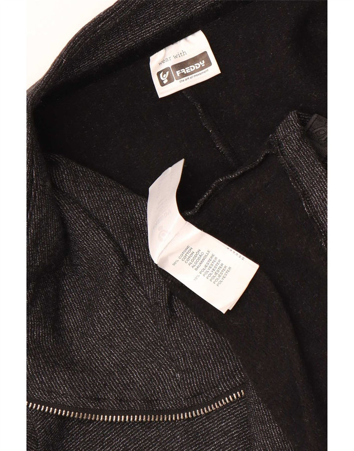 Freddy Damen-Trainingsanzug-Oberteil, übergroß, Jacke, Gr. 10, Größe S, Grau, Baumwolle