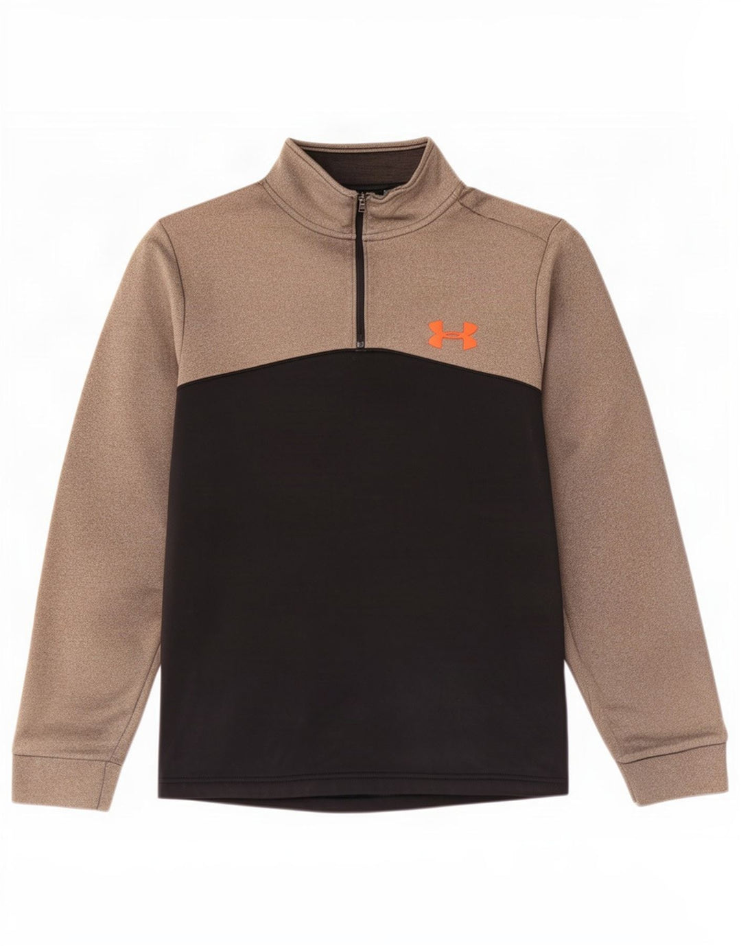 Under Armour Herren-Pullover-Trainingsanzugoberteil mit Reißverschluss, Größe S, Schwarz, Farbblock