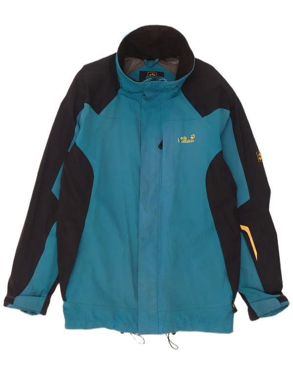 Jack Wolfskin Herren Regenjacke UK 44/46 XL Blau Colourblock Polyamid