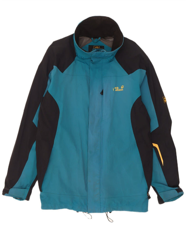 Jack Wolfskin Herren Regenjacke UK 44/46 XL Blau Colourblock Polyamid