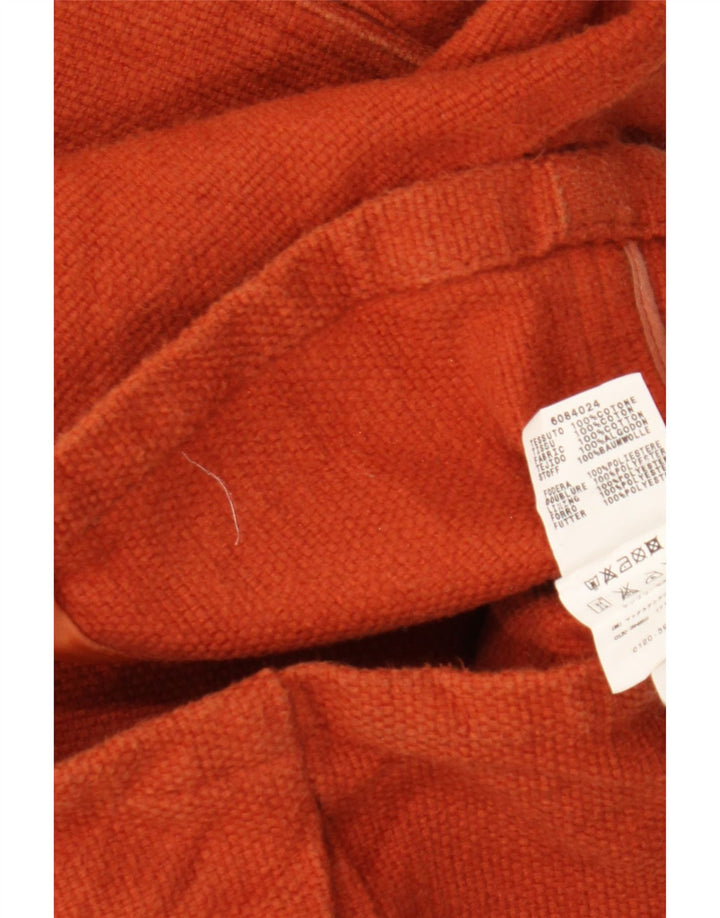 Max & Co. Damen Pea Coat UK 10 Small Orange Baumwolle