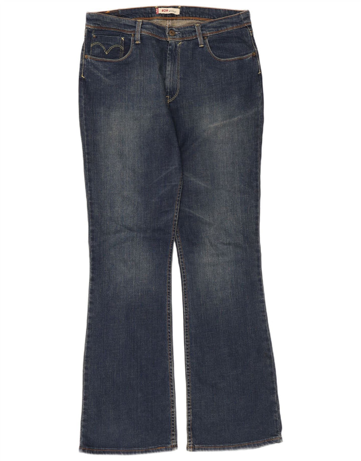 Levi's Damen 629 Bootcut Jeans W34 L32 Blaue Baumwolle