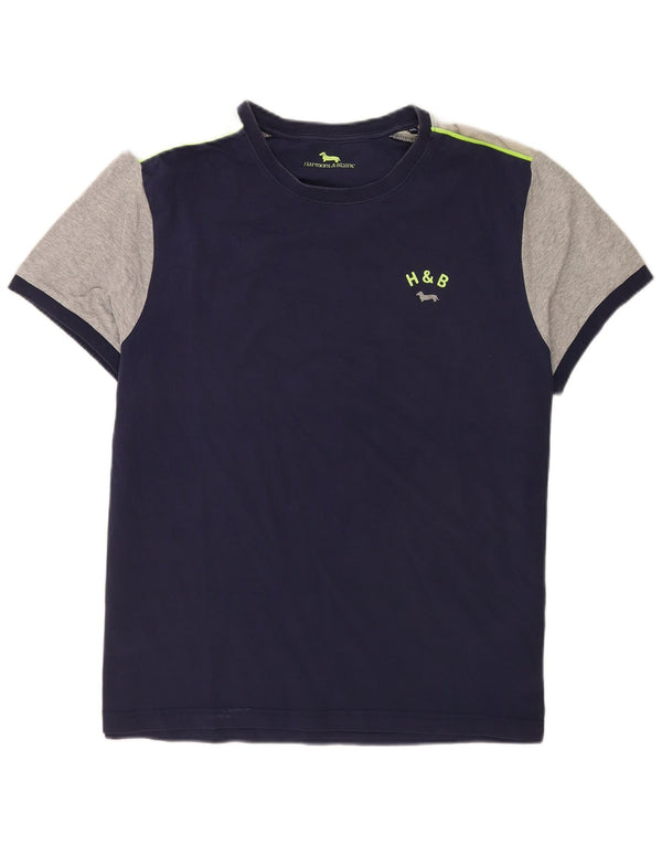 Harmont & Blaine Herren T-Shirt Top 4XL Marineblau Colourblock Baumwolle