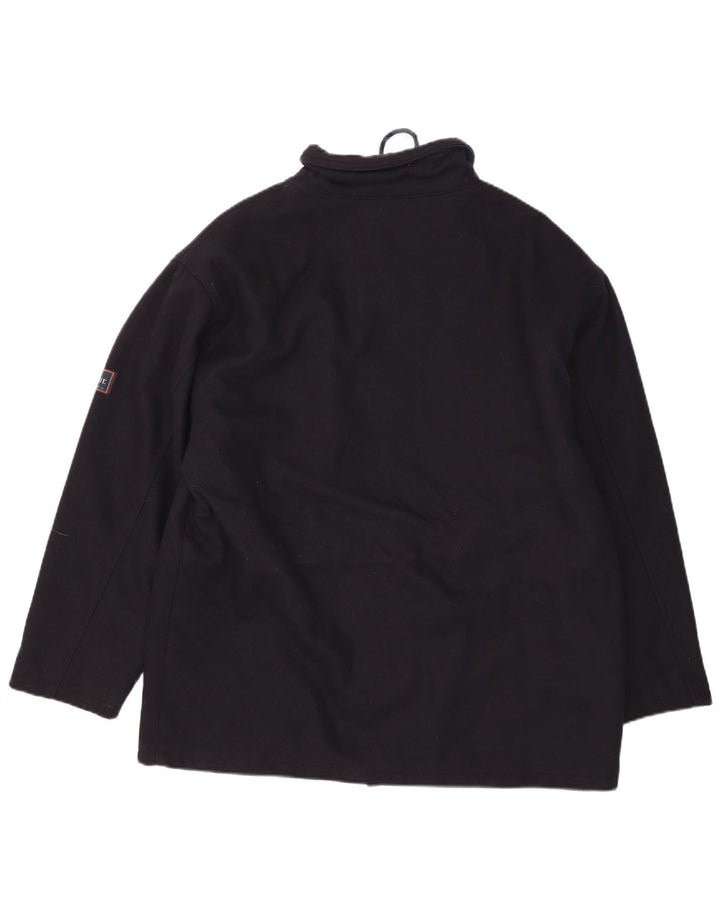 Alexander's Herren-Windbreaker-Mantel mit lockerer Passform, UK 38, mittelmarineblaue Wolle