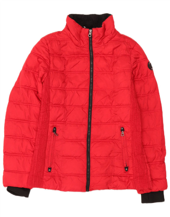 Nautica Damen Wattierte Jacke UK 14 Mittelrotes Polyester