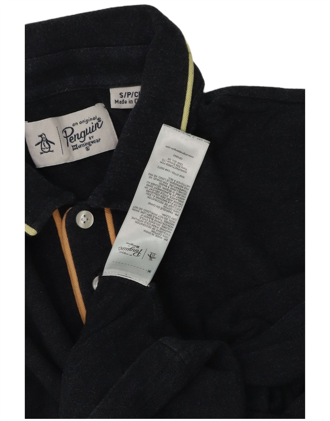Penguin Herren-Poloshirt, Größe S, Grau, Baumwolle