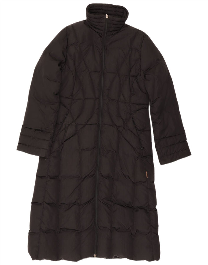 Moncler Damen gepolsterter Mantel Größe 4 XL Schwarz Polyamid