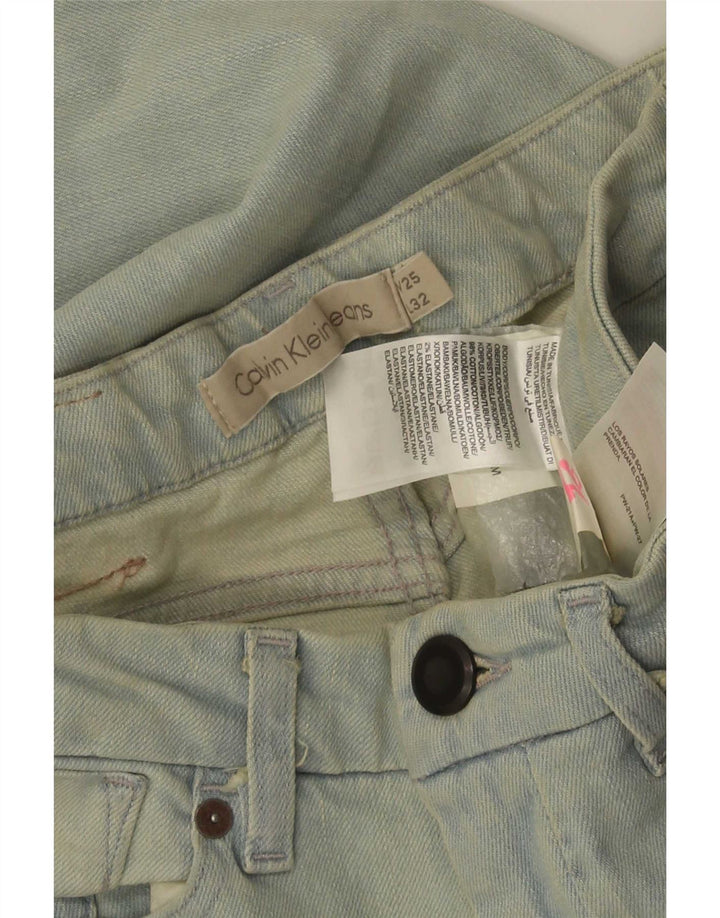 Calvin Klein Damen Slim Jeans W25 L32 Blaue Baumwolle