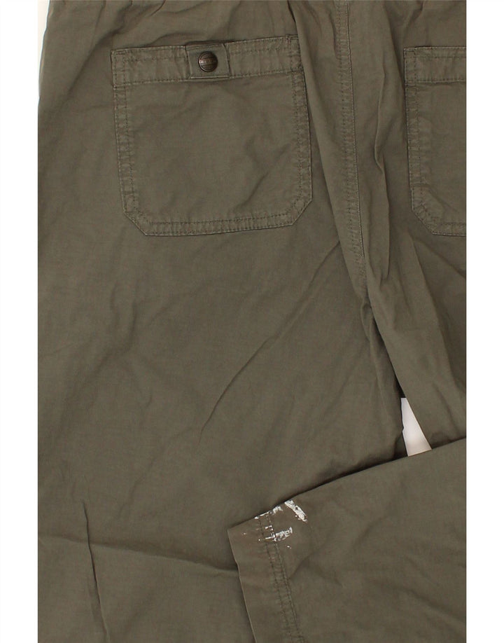 L.L.BEAN Womens Capri Trousers Medium W36 L23 Khaki Cotton Vintage L.L.Bean and Second-Hand L.L.Bean from Messina Hembry 