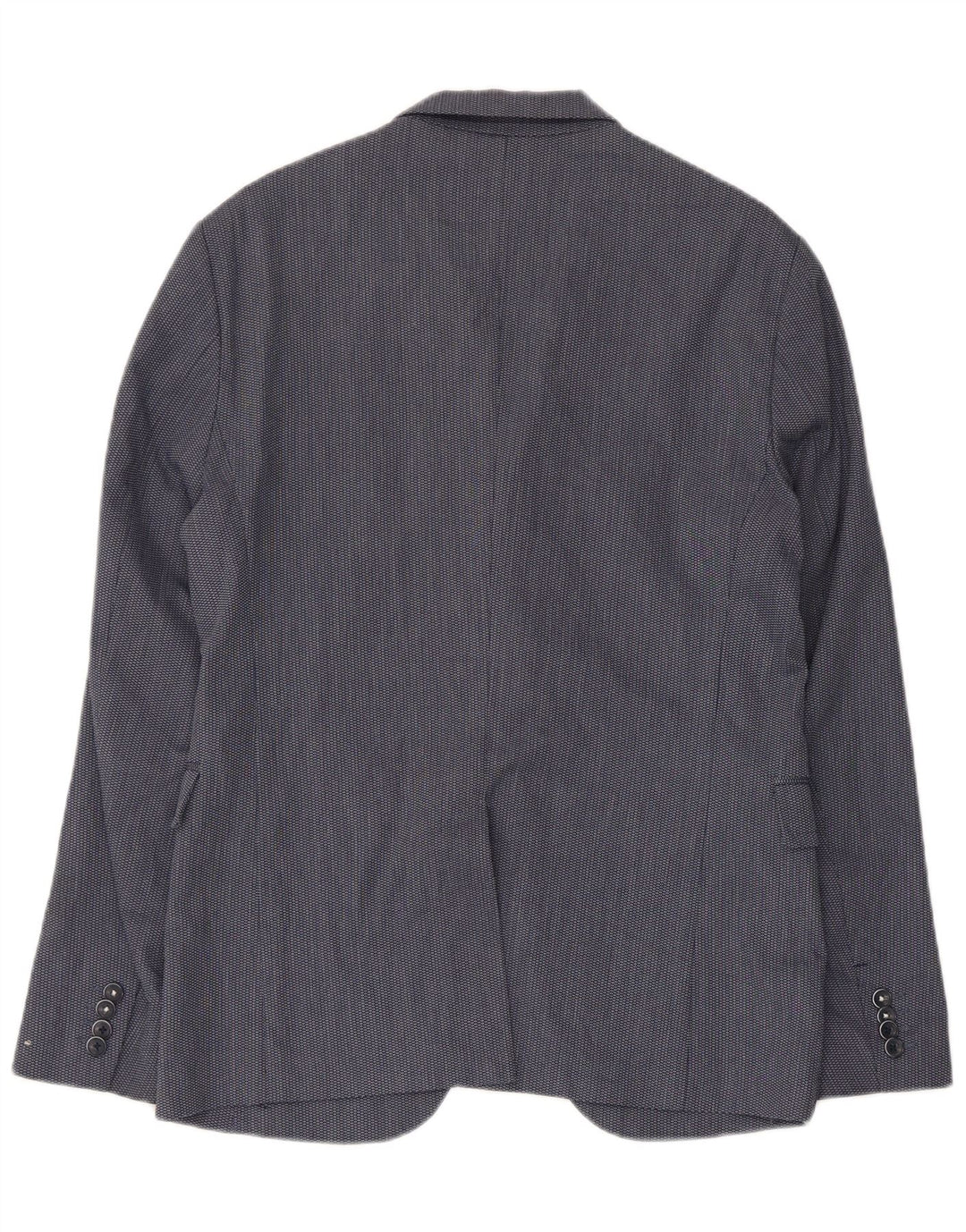 ZARA Herren-Blazerjacke mit 2 Knöpfen, EU 50, Mittelmarineblau, Polyester
