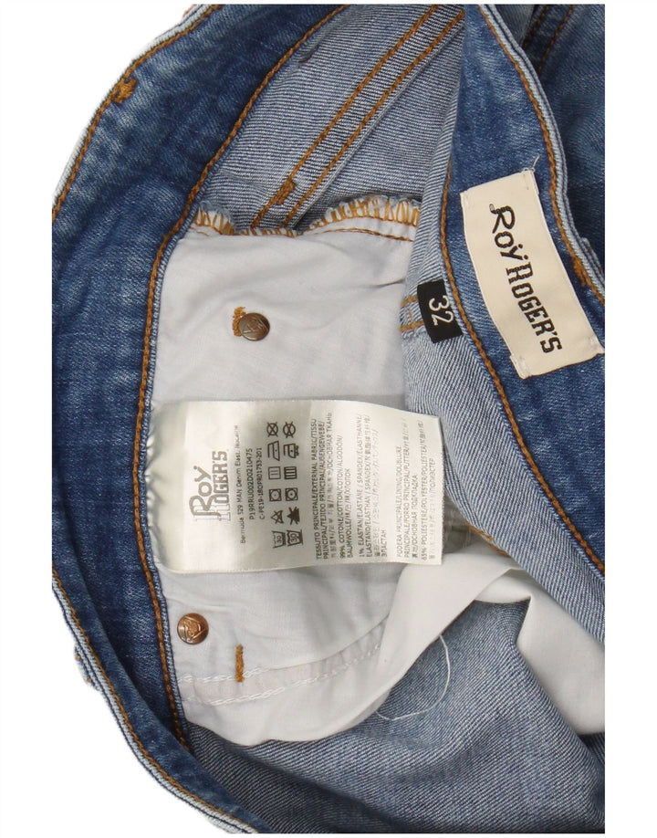 Roy Rogers Herren Jeansshorts W32 mittelblaue Baumwolle