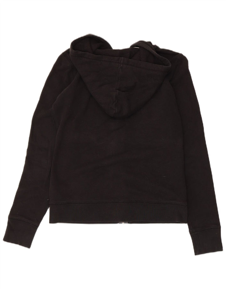 Dkny Womens New York Graphic Zip Hoodie Pullover UK 10 Small Schwarz Baumwolle