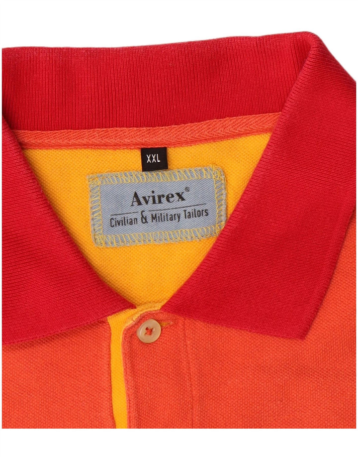 Avirex Herren Poloshirt 2XL Orange Baumwolle