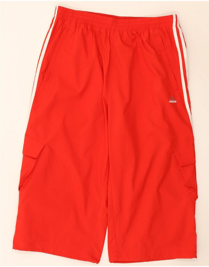 Adidas Herren Bermuda Cargo Sport Shorts Großes rotes Nylon