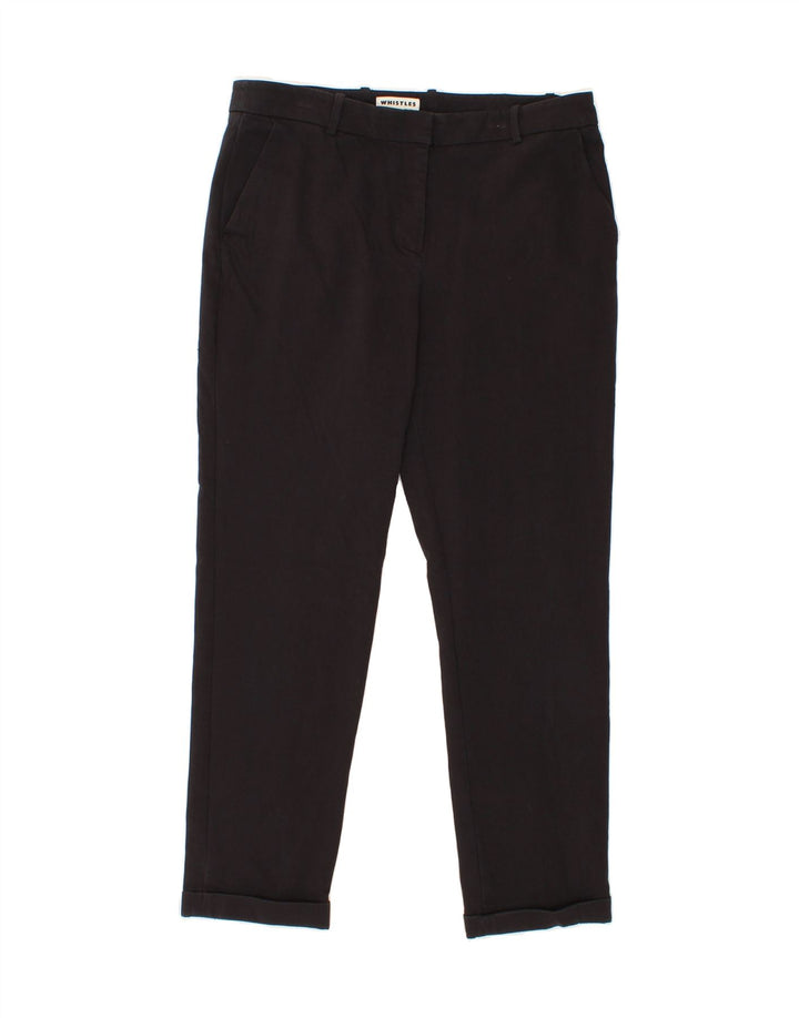 WHISTLES Womens Slim Chino Trousers W34 L27 Black Vintage Whistles and Second-Hand Whistles from Messina Hembry 