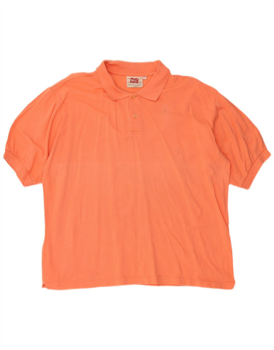 RIFLE Herren-Poloshirt, große orangefarbene Baumwolle
