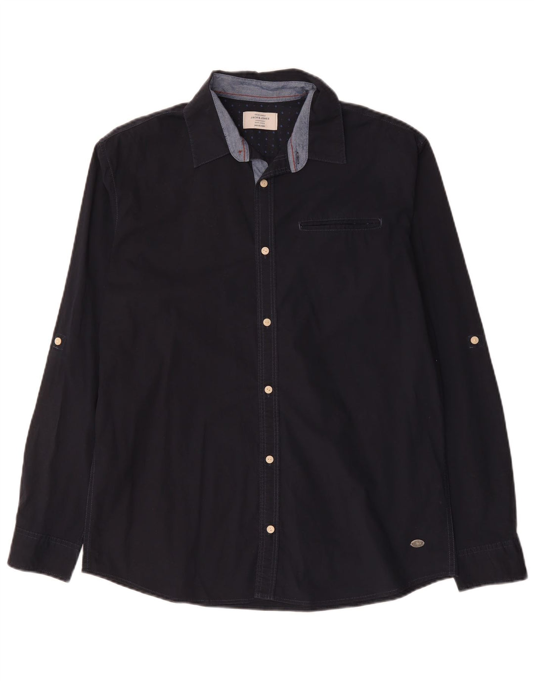 Jack & Jones Herrenhemd XL Marineblau Baumwolle