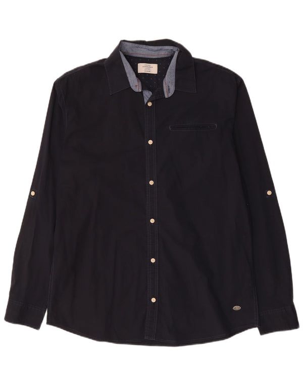 Jack & Jones Herrenhemd XL Marineblau Baumwolle