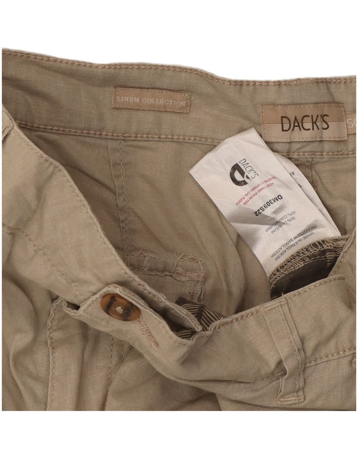 Dack's Herren-Chinoshorts IT 50 Large W36 Beige Leinen