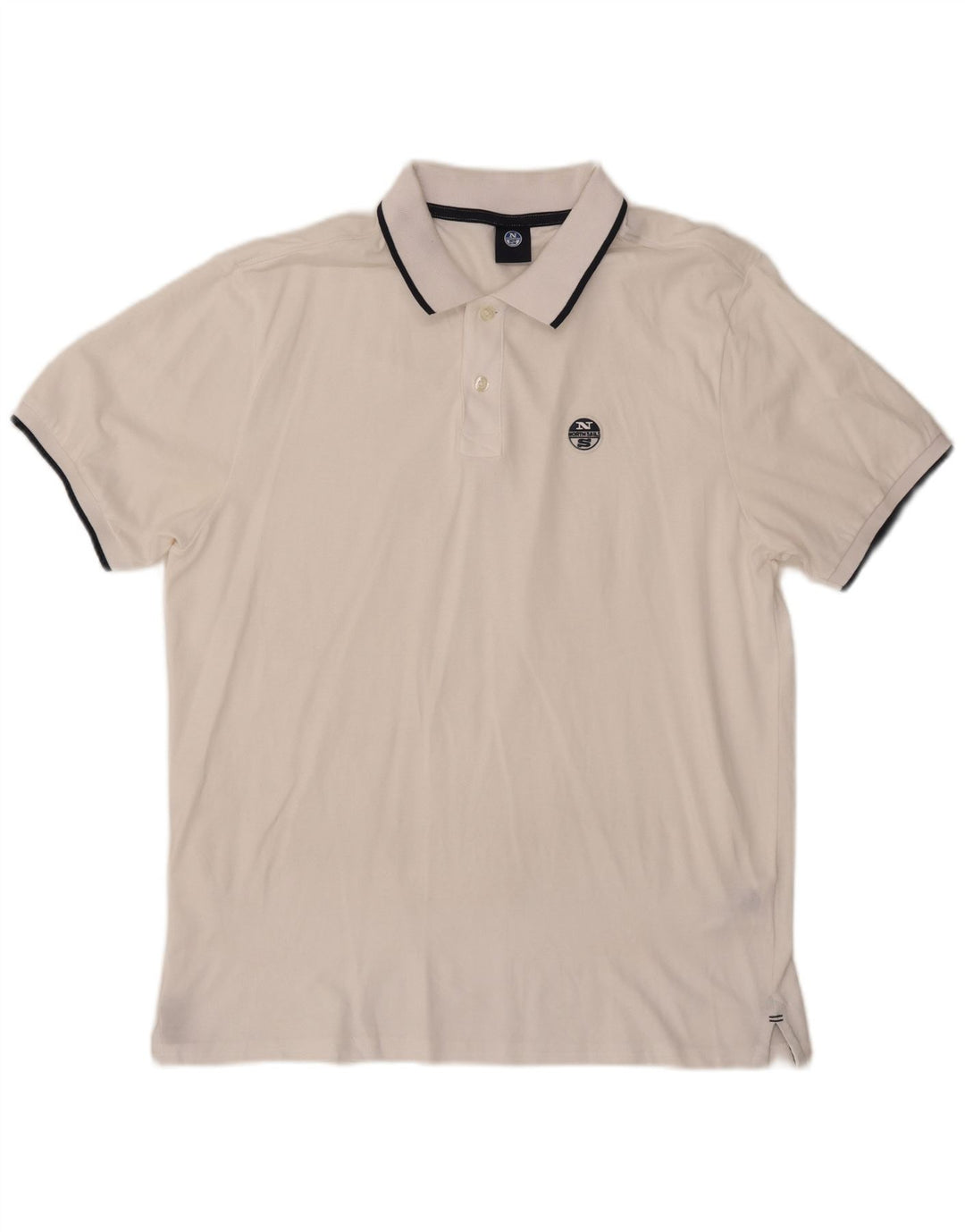 North Sails Herren-Poloshirt, große weiße Baumwolle