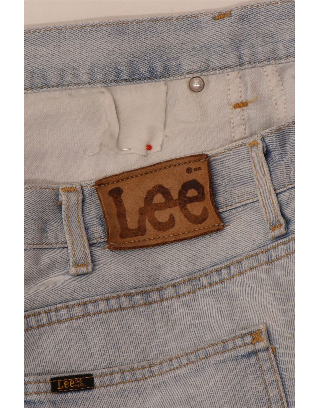 Lee Herren Straight Jeans W38 L27 Blaue Baumwolle