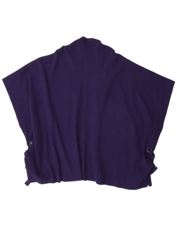 Karen Millen Damen Cape Cardigan Pullover UK 14 Medium Marineblau Viskose