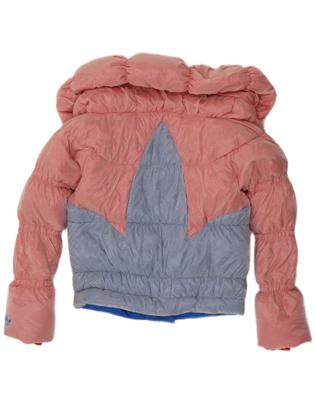 Adidas Damen Wattierte Jacke UK 12 Mittelrosa Colourblock Polyamid