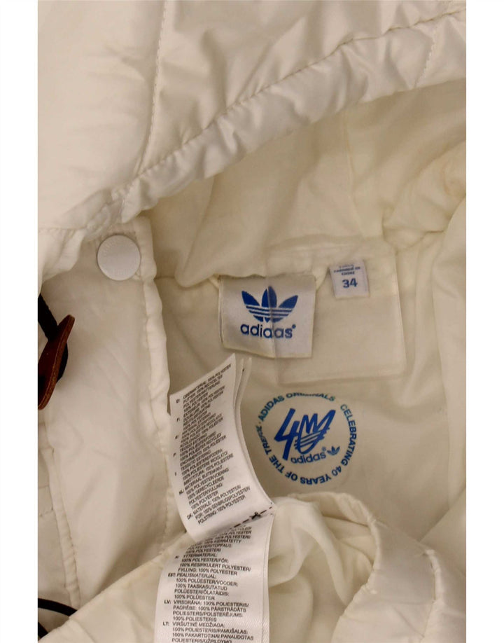 Adidas Damen Wattierte Jacke EU 34 Small White Sports