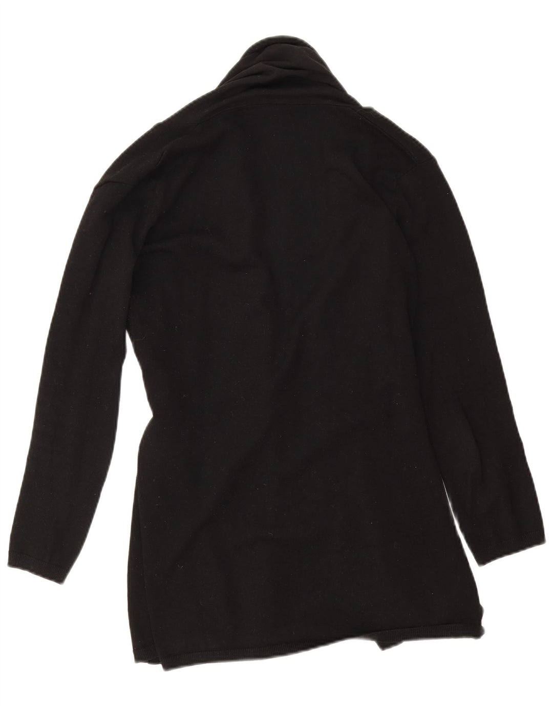 Zara Damen-Strickjacke, übergroß, lang geschnitten, offen, Gr. 10, Schwarz