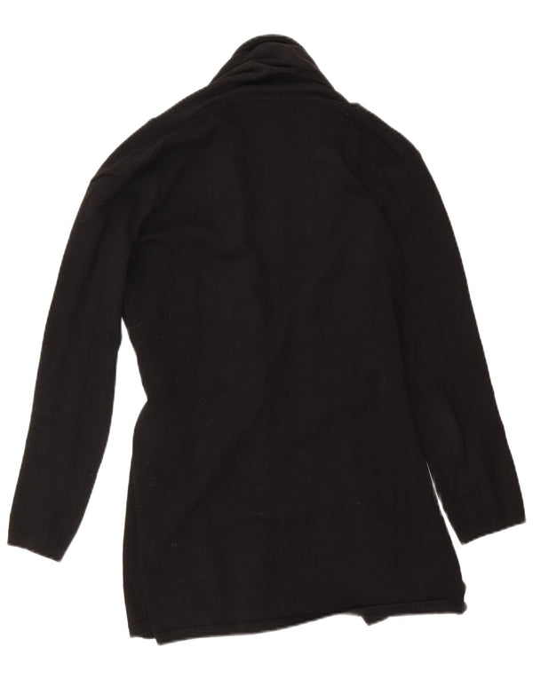 Zara Damen-Strickjacke, übergroß, lang geschnitten, offen, Gr. 10, Schwarz