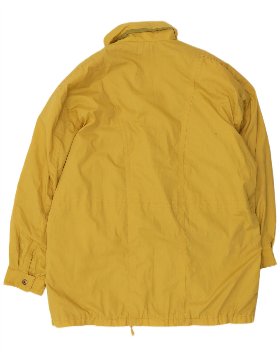Vintage Damen Übergroßer Regenmantel EU 42 Großes gelbes Polyester