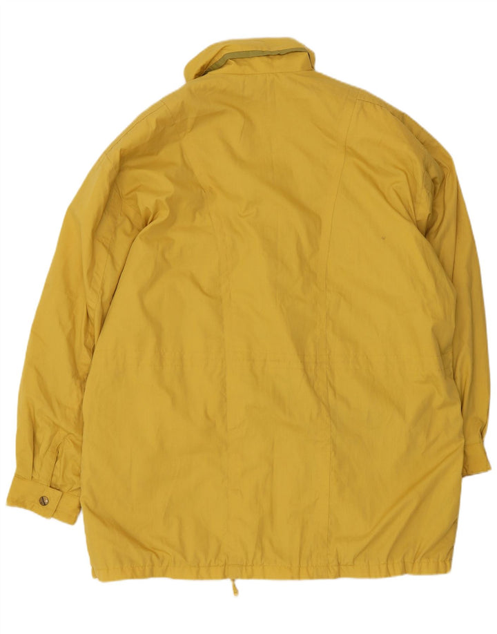 Vintage Damen Übergroßer Regenmantel EU 42 Großes gelbes Polyester