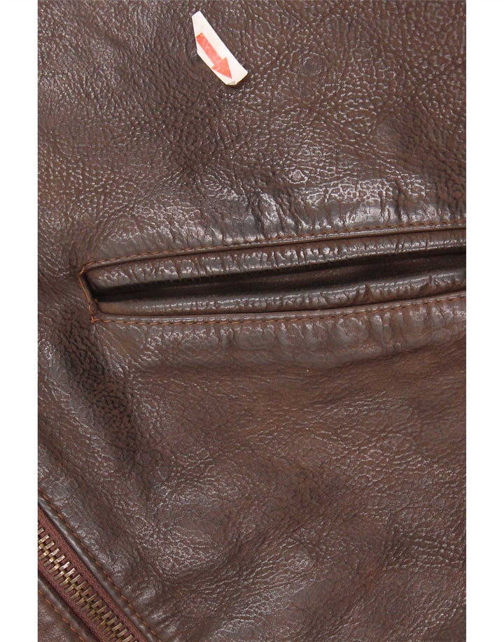 Vintage Herren Lederjacke UK 36 Small Brown