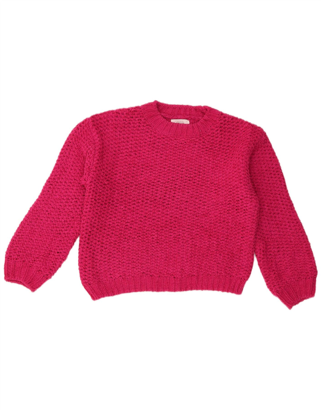 Zara Mädchen-Pullover mit Rundhalsausschnitt, 13–14 Jahre, rosa Polyester