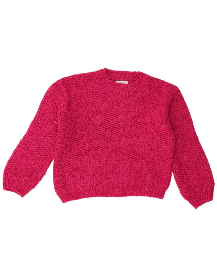 Zara Mädchen-Pullover mit Rundhalsausschnitt, 13–14 Jahre, rosa Polyester