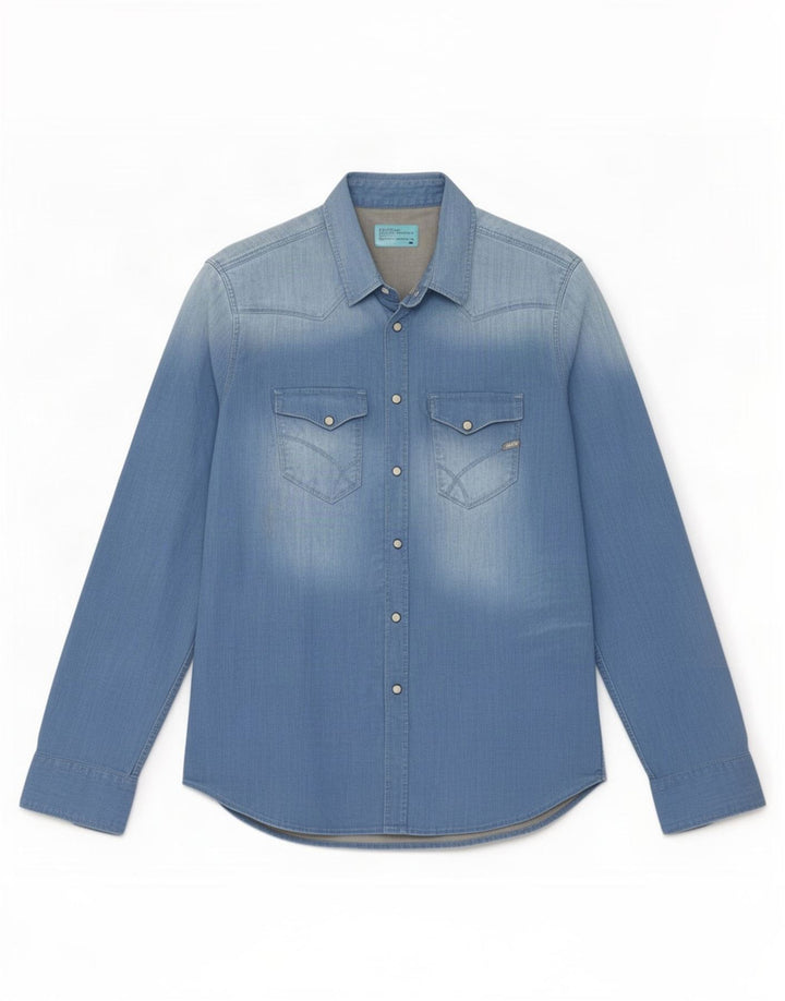Vintage Herren Jeanshemd Große blaue Baumwolle