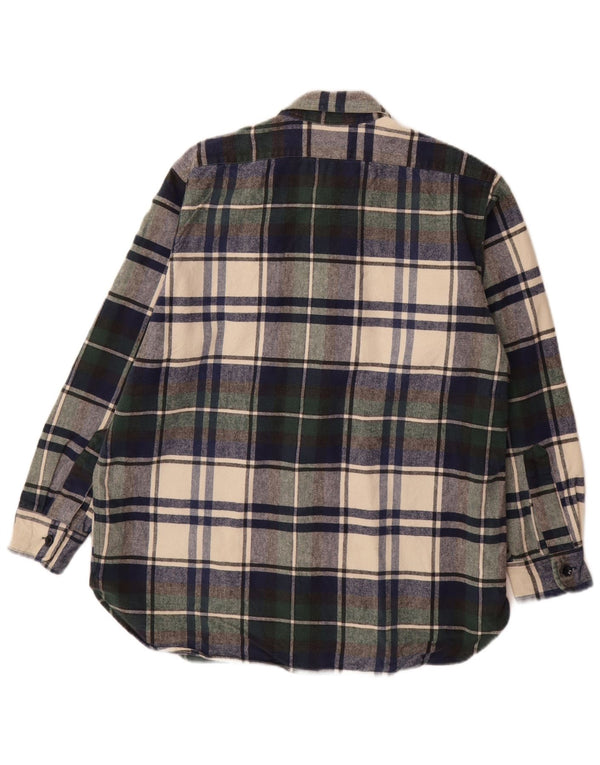 L.L.Bean Herren-Flanellhemd, mittelgrün, kariert, Baumwolle