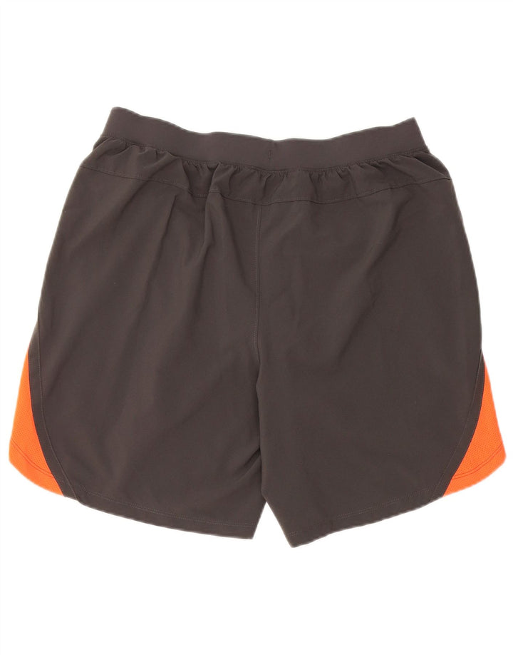 Under Armour Herren Heat Gear Sportshorts, großes graues Farbblock-Polyester