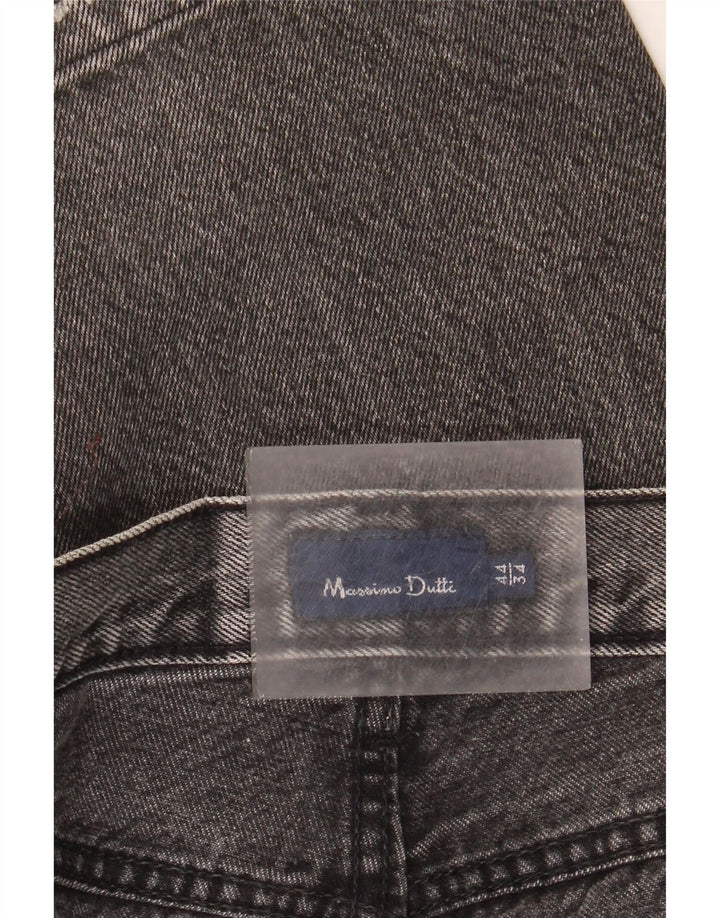 Massimo Dutti Herren Straight Jeans EU 44 Large W34 L30 Grau