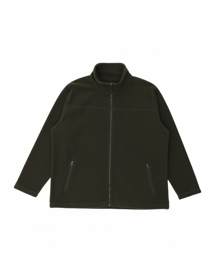 JAMES PRINGLE Mens Fleece Jacket Large Khaki Polyester